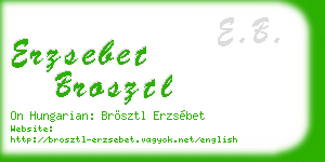 erzsebet brosztl business card